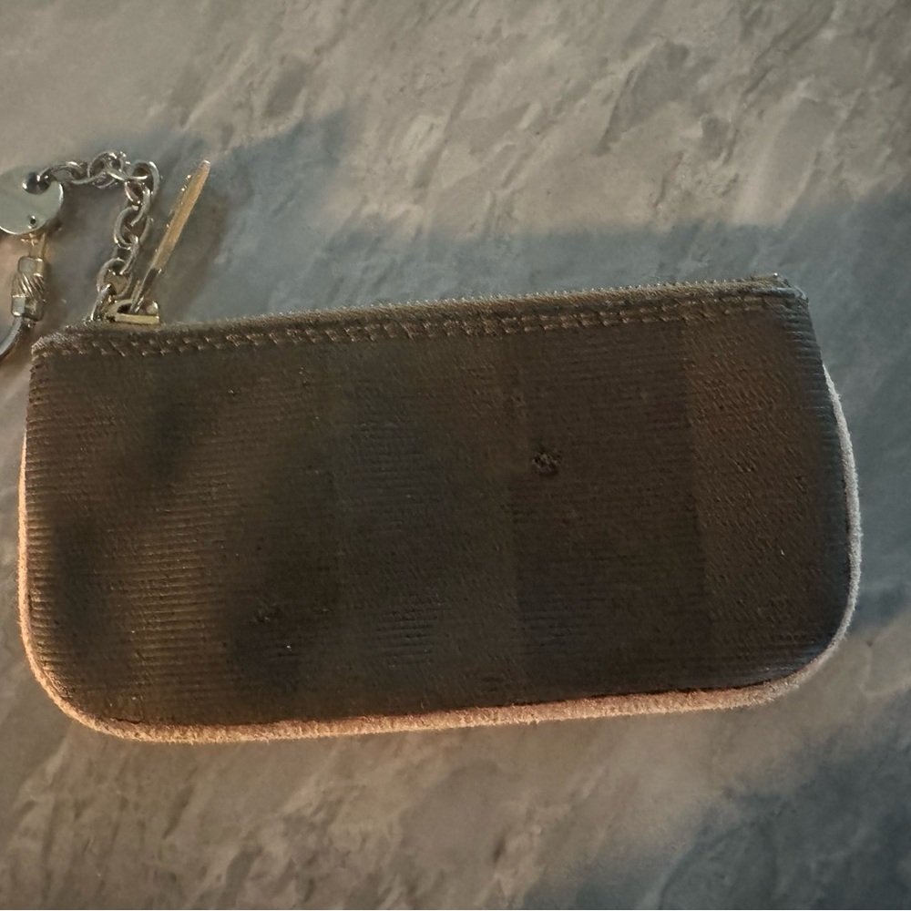 Fendi Beige and Brown keychain pouch